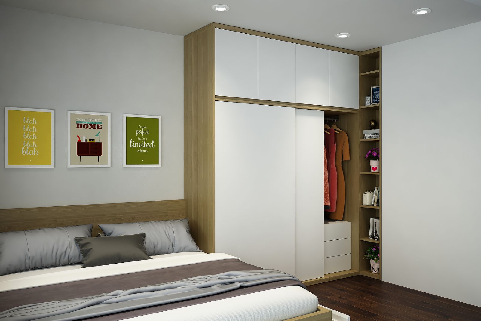  Thiết kế thi công nội thất nhà phố nhỏ đẹp, hiện đại với chất liệu gỗ MDF phủ laminate An Cường 